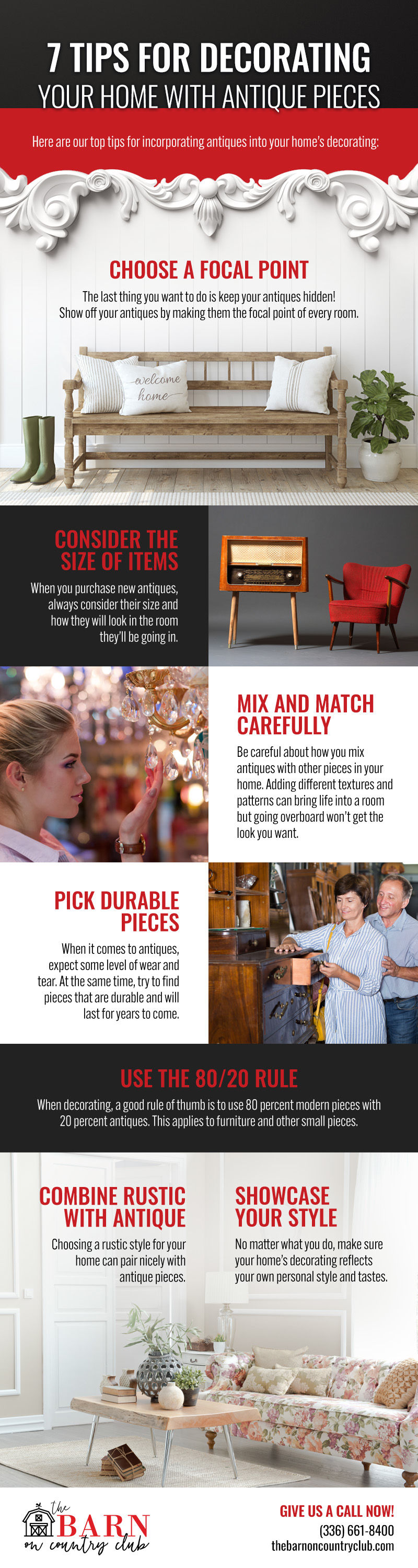 7 Tips for Decorating Your Home with Antique Pieces [infographic]